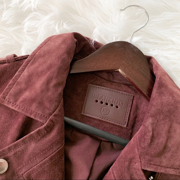 Blank NYC Maroon Suede Moto Jacket - Picture 3 of 6